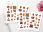 Preview: Mädchen Herbst Sticker Set